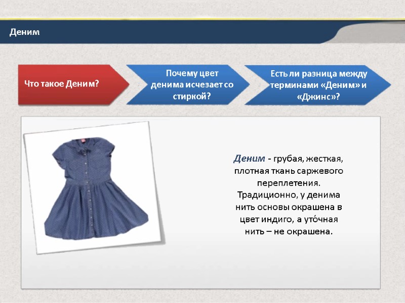 Деним Почему цвет денима исчезает со стиркой? Деним - грубая, жесткая, плотная ткань саржевого